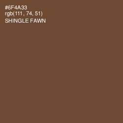 #6F4A33 - Shingle Fawn Color Image